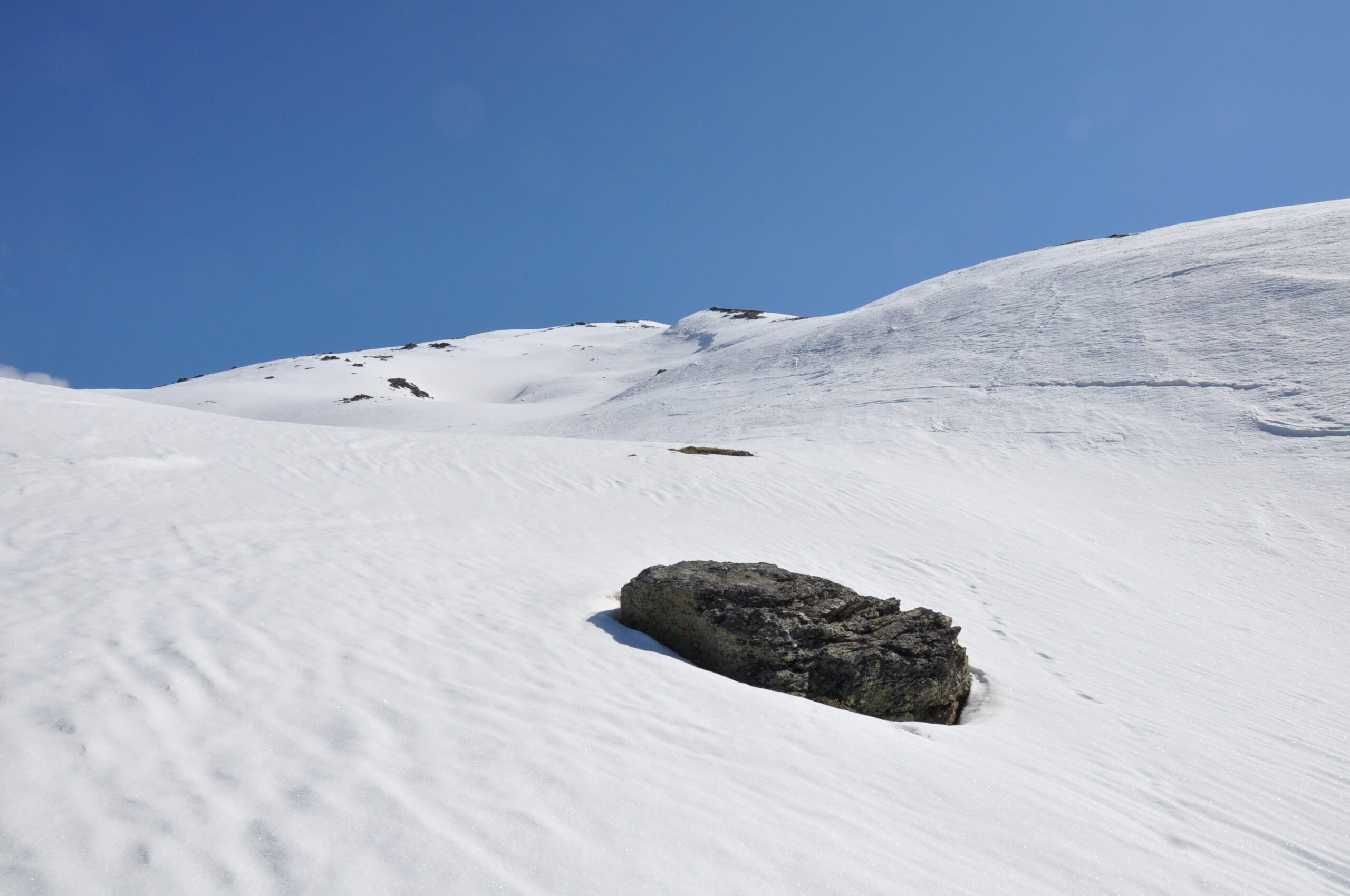 Salendo al Passo d'inverno